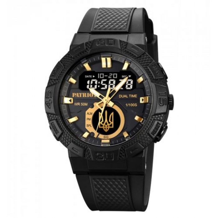 Годинник наручний Patriot 013UAGB Ukraine Gold-Black + Коробка