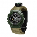 Годинник наручний Patriot 005 Тризуб золото Army Green Паракордовий ремінець Army Green + Коробка.