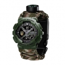 Годинник наручний Patriot 005 Тризуб золото Army Green Паракордовий ремінець Camo Green + Коробка.