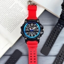 Skmei 1283 Black-Blue-Red Wristband