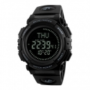 Skmei 1290BK All Black Smart Watch + Compass