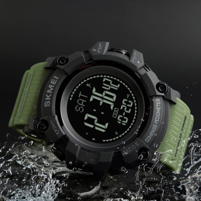 Skmei 1356AG Army Green + Compass