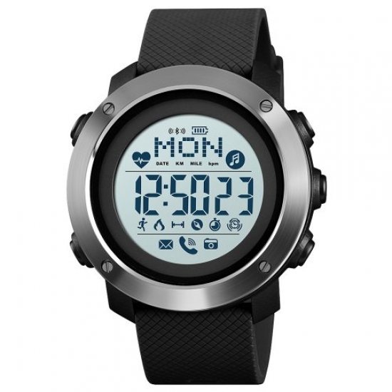 Skmei 1511BK All Black Smart Watch + Compass