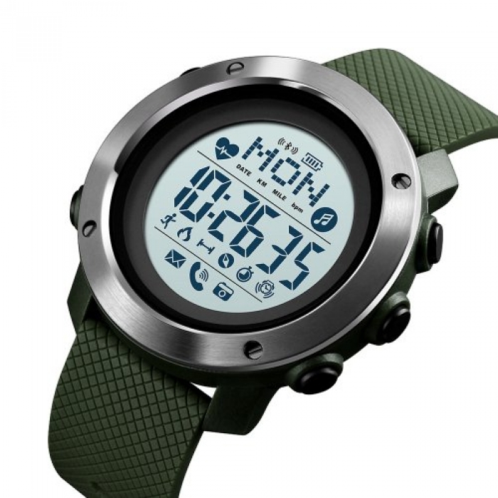 Skmei 1511AG Army-Green Smart Watch + Compass