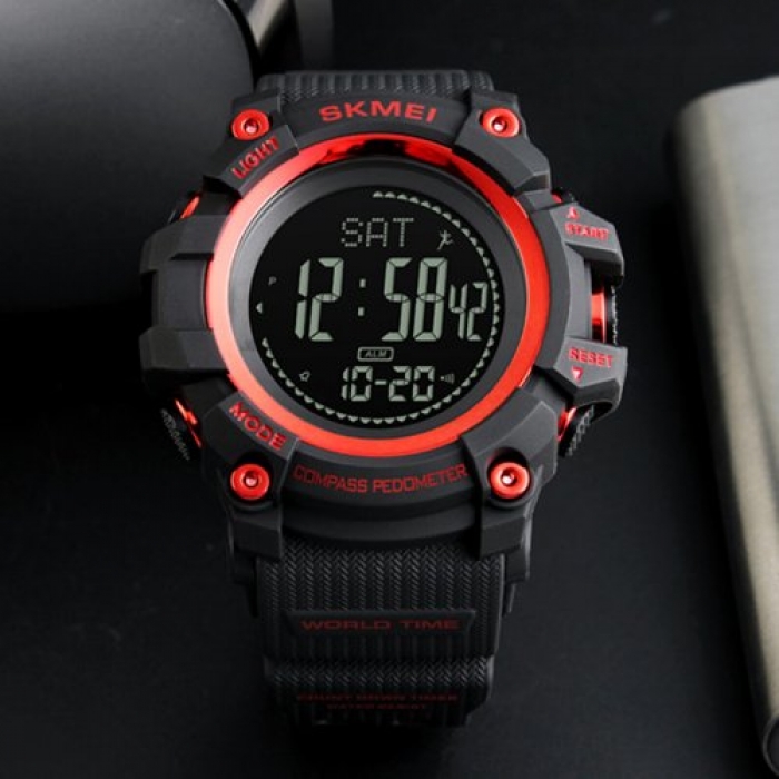 Skmei 1356RD Black-Red + Compass