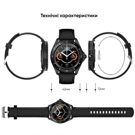 Розумний годинник Modfit ProTrainer GPS Black