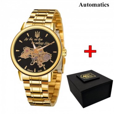 Годинник наручний Patriot 022 Gold-Black Automatics Metall Не Забуду Дім