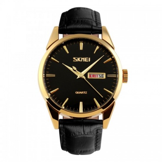 Skmei 9073GDBK-B Gold-Black men