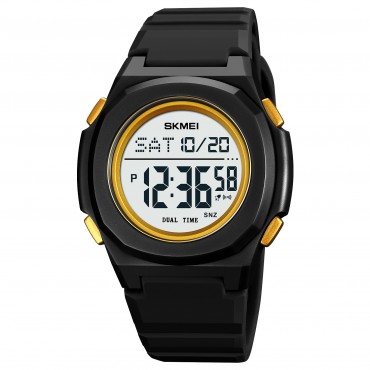 Skmei 2023BKGD-WT Black-Gold White