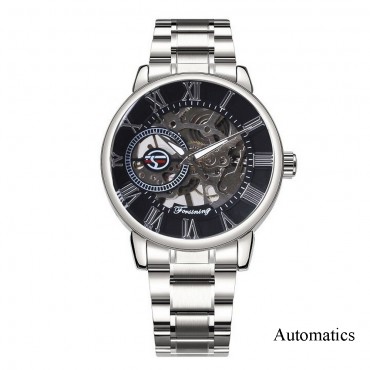 Forsining 8099A Silver-Black Metal