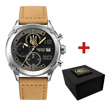 Awarder 016 Тризуб золото Silver Light Brown
