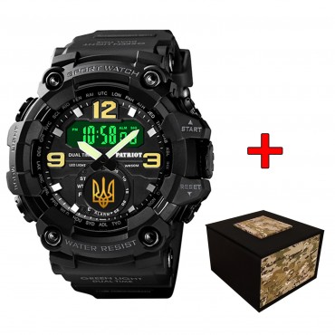 Patriot 004BKUAGD Тризуб золото Чорні + Коробка.