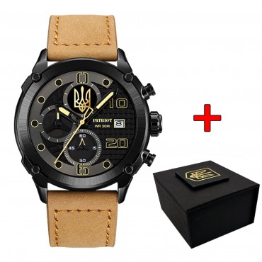 Patriot 016 Black-Light Brown Тризуб золото