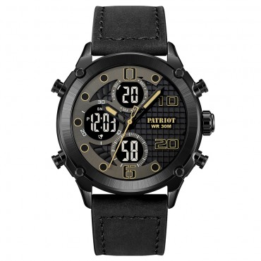 Patriot 017LBKBK Black Leather