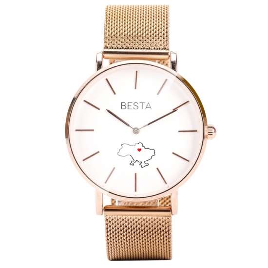 Жіночий годинник Besta Love UA Rosegold