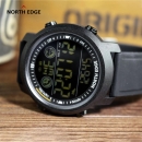 Чоловічий водостійкий спортивний тактичний годинник North Edge Laker Black 5BAR