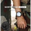 Чоловічий водостійкий спортивний тактичний з компасом годинник North Edge Apache Green 5BAR з компасом